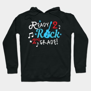 Ready To Rock 2Nd Grade Guitar Theme Boy Gift Hoodie